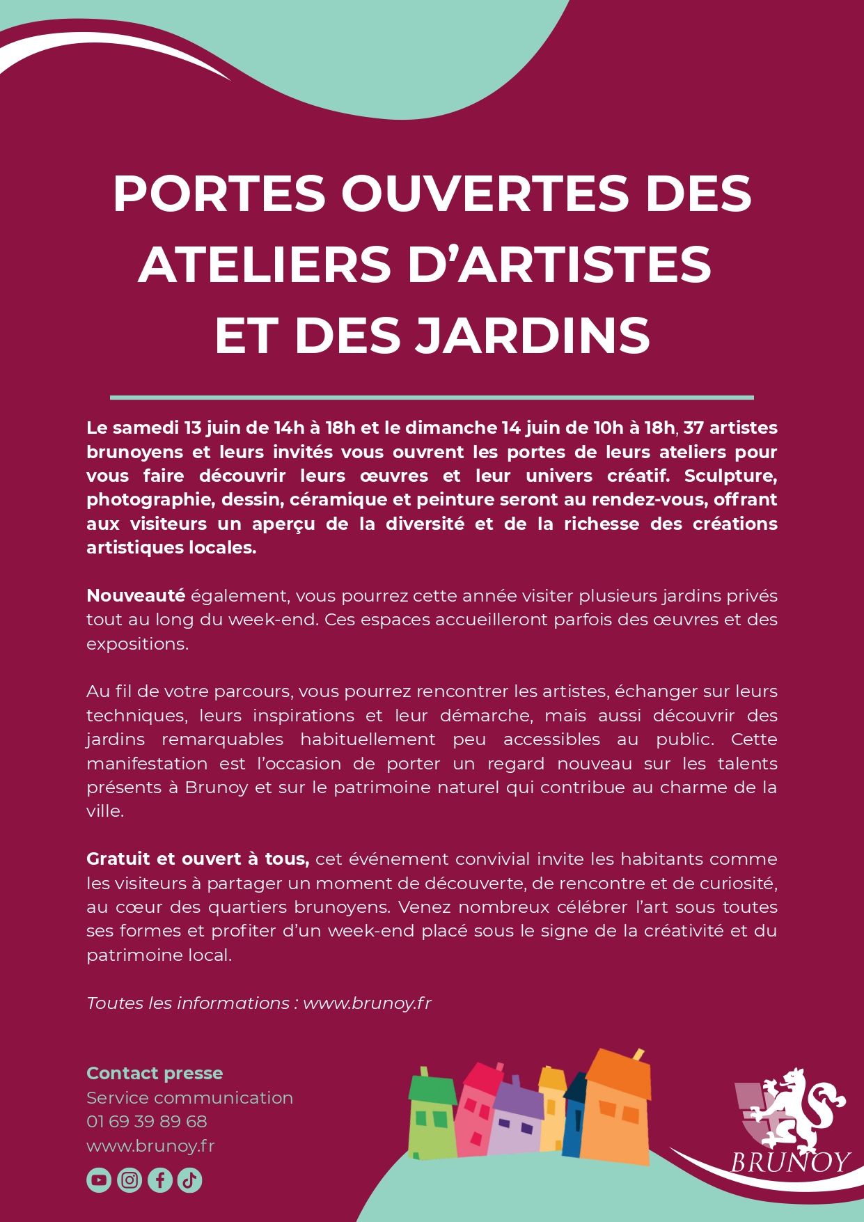 Communiqué de presse Portes Ouvertes des artistes et jardins